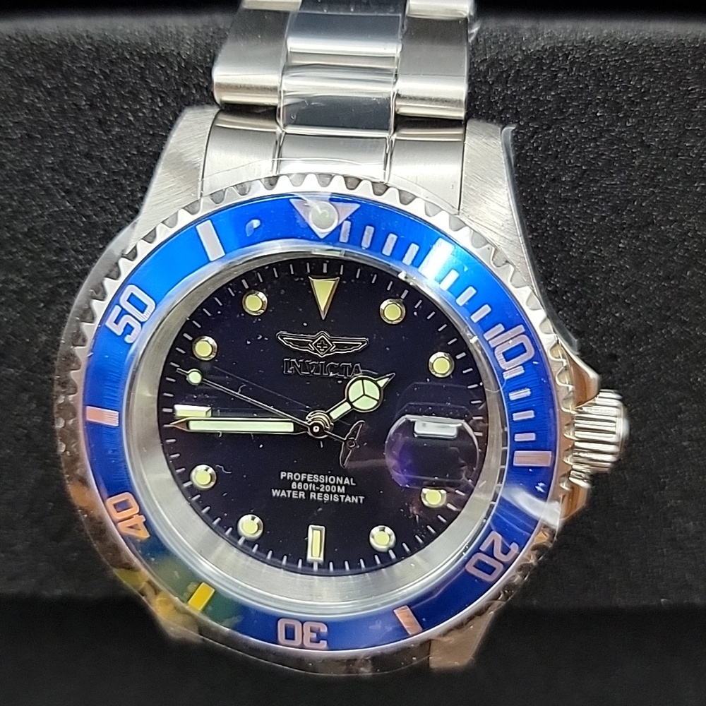 NEW 26971 Invicta Pro Diver Men's Quartz Watch - 40mm Blue Bezel Purple Dial - Picture 4 of 12